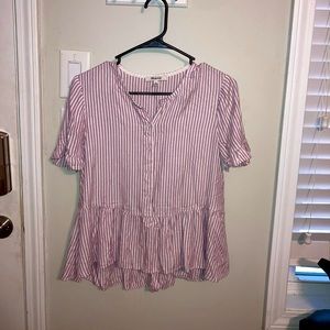 Madewell XS striped babydoll top
